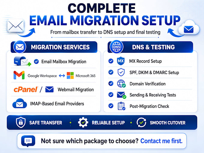 migrate email to google workspace, microsoft 365, cpanel or webmail