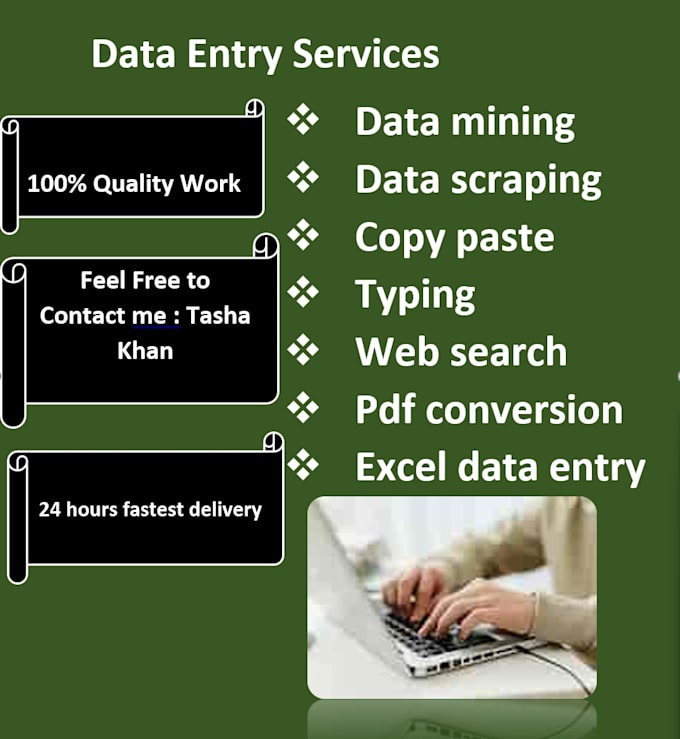 do expert data entry, ms word and excel