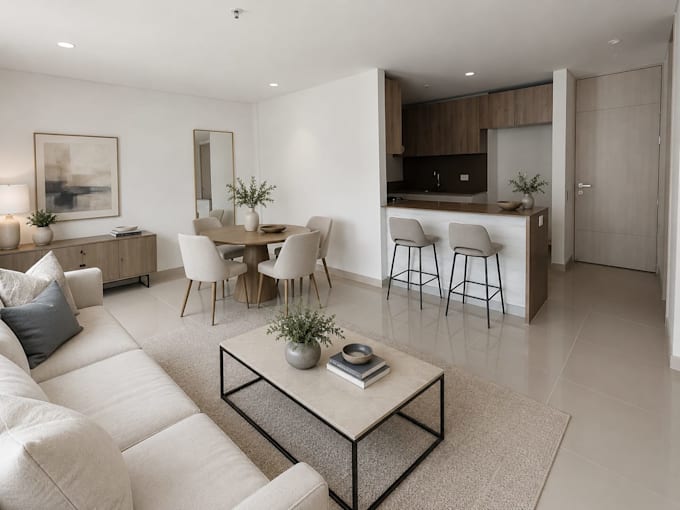 furnish empty rooms with realistic virtual staging