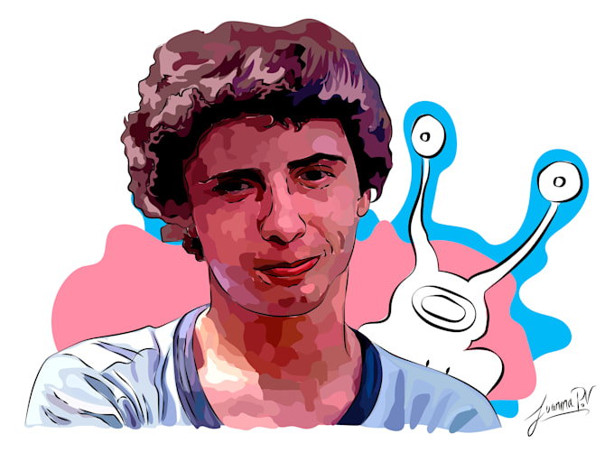 create custom vaporwave and 80s anime illustration