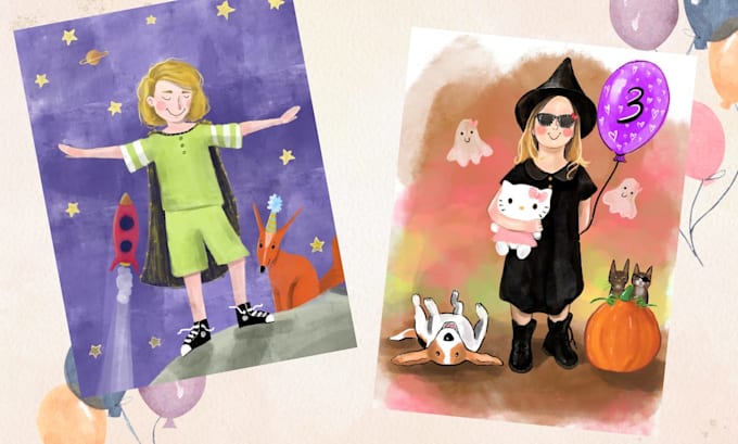 draw birthday invitation card