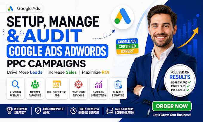 setup, manage and audit google ads adwords PPC campaigns