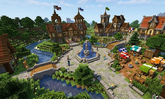 minecraft survival spawn server hub lobby map builder for smp server world