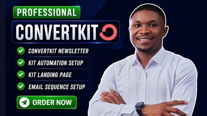 setup convertkit newsletter, kit automation, email sequence and kit landing page