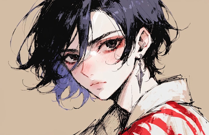 draw anime or manga style portrait