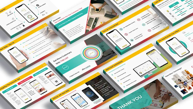 design presentation for app launch investors, mobile app canva presentation