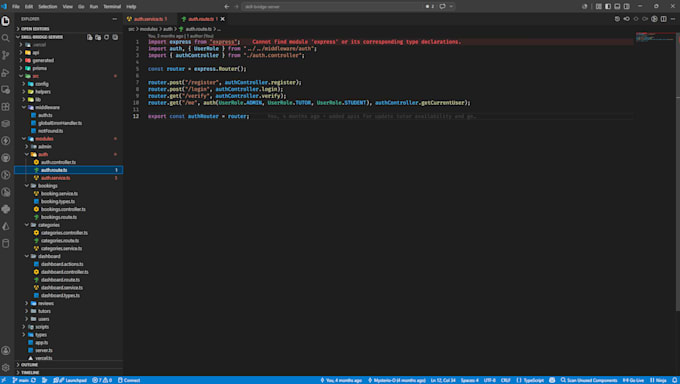 set up your backend with auth and database