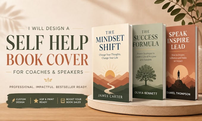design a self help book cover for coaches and speakers
