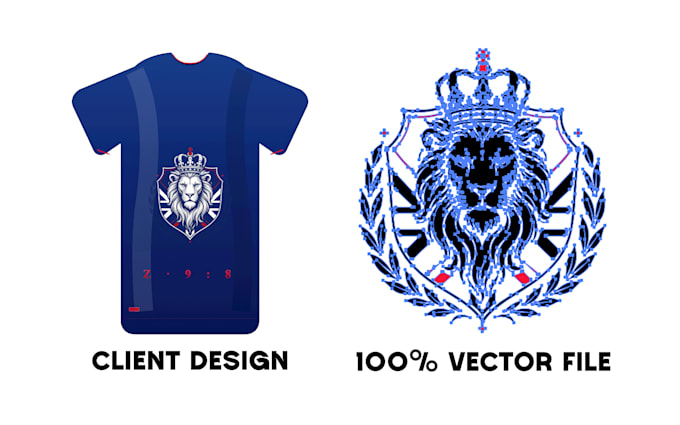 convert artwork into print ready vector files for apparel printing