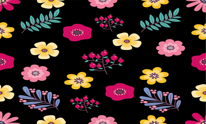 create seamless pattern designs for fabric, packaging print