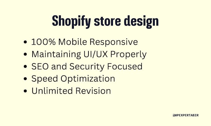 do shopify store design and website development