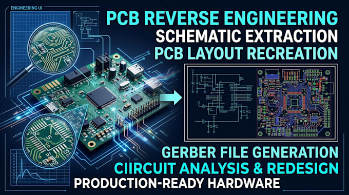 reverse engineer electronic pcb into schematic and production files