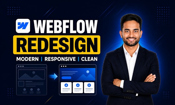 redesign your webflow website with a modern responsive layout