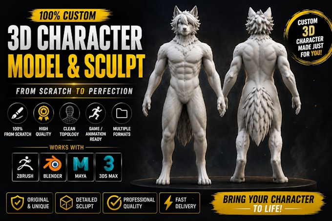 design and create a high quality custom vrchat avatar