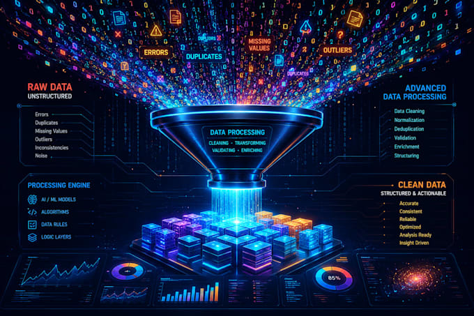 do data processing, data cleaning and excel data management