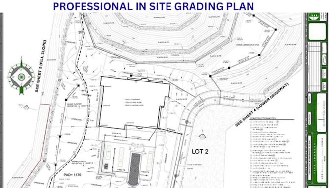 design site grading plans, drainage plans stormwater, site plan, erosion control