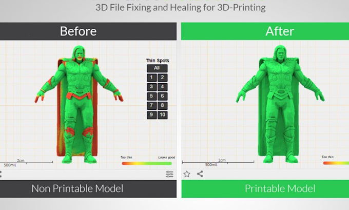 repair, fix, optimize and modify stl file for accurate 3d printing