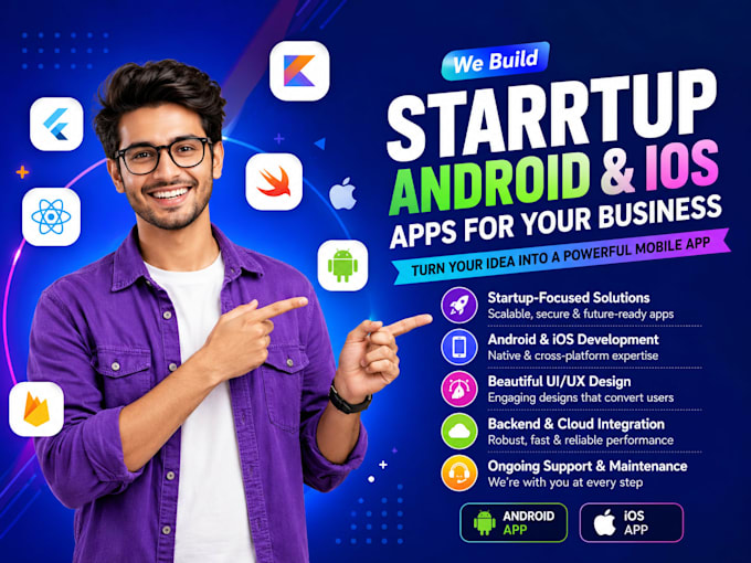 build startup android and ios app for your business