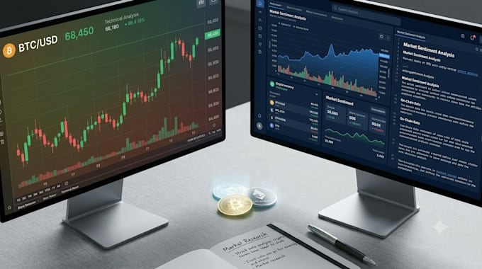 write daily crypto market summaries and coin analysis updates