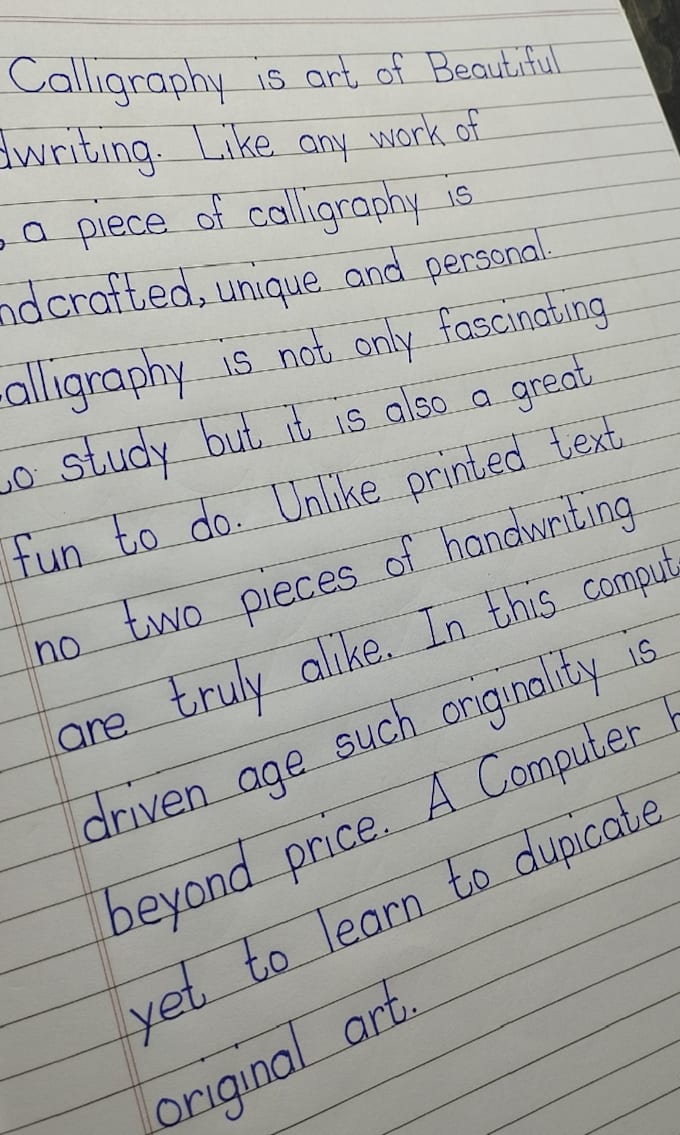 do a hand writing