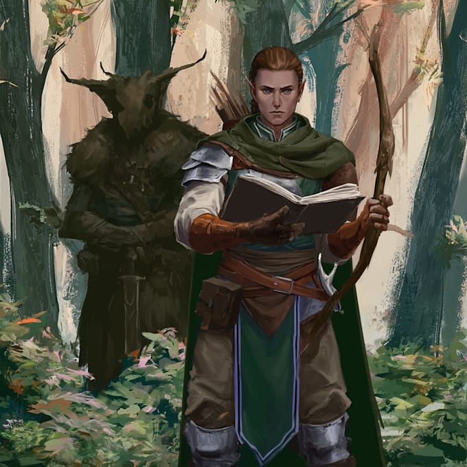 create fantasy character portrait art