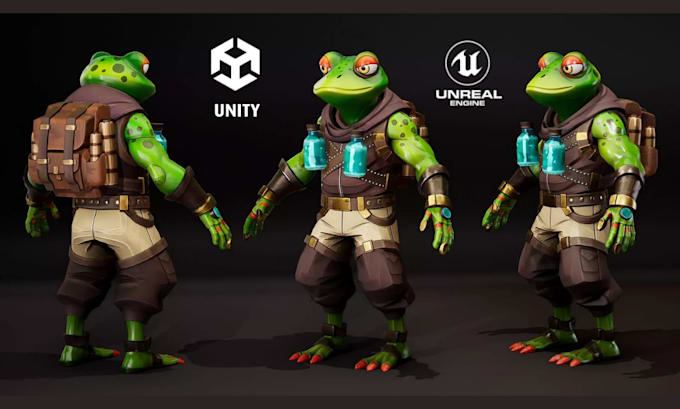 create stylized 3d character modeling and game character for games and animation
