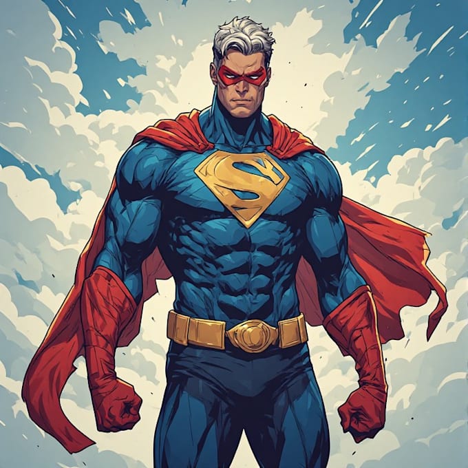 draw superhero character for you