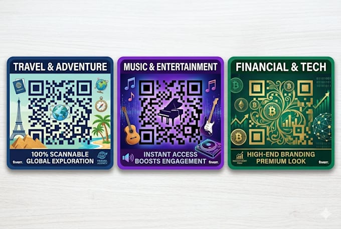 design custom ai qr code and artistic qr code art with logo