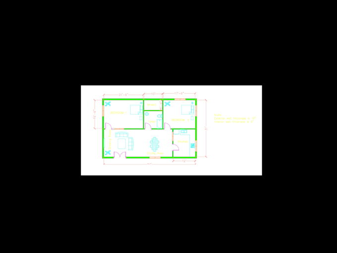 draw precise 2d autocad floor plans and architectural layouts