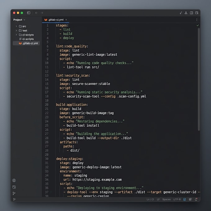 build a secure cicd pipeline using github actions or gitlab