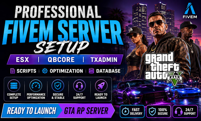 setup professional fivem gta rp server with esx qbcore