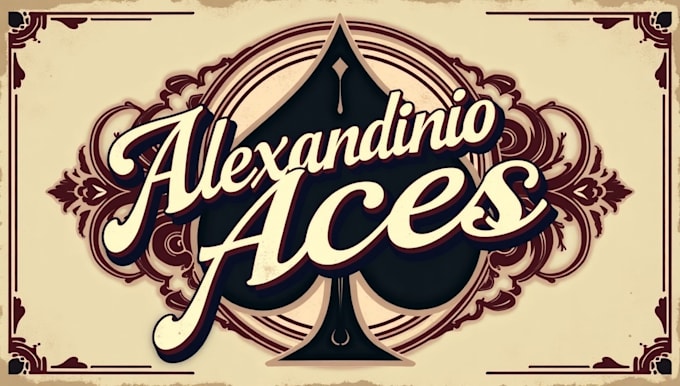 do awesome style alexandria aces vintage logo design