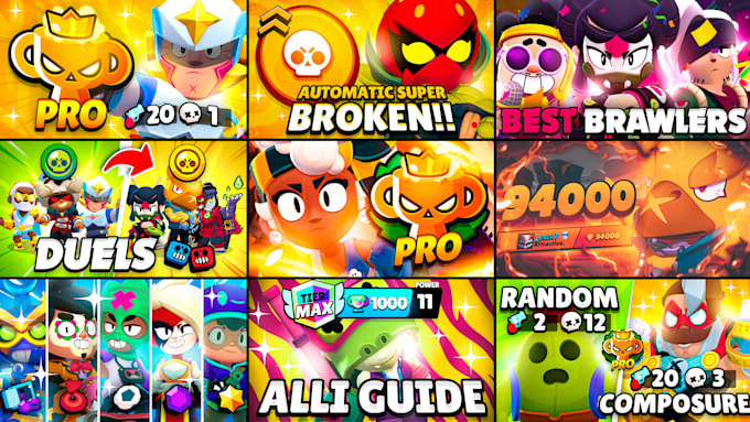 design a high CTR brawl stars thumbnail that gets clicks