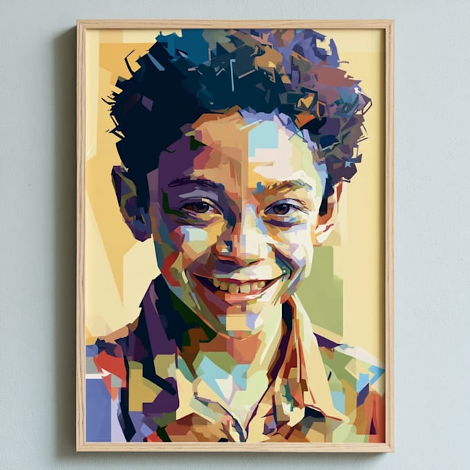 create unique printable digital abstract wall art design