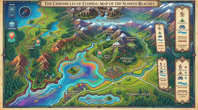 design hiking maps, interactive maps, and regional maps