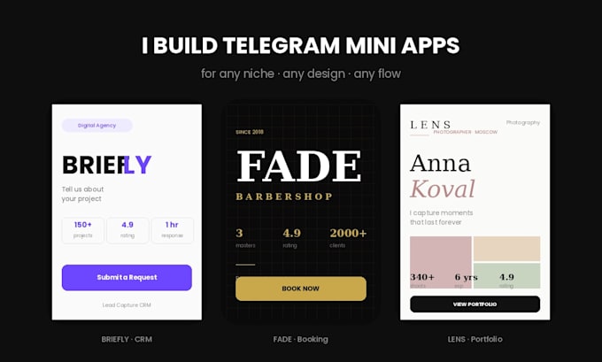 build a beautiful telegram mini app for your business