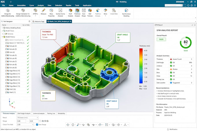 do dfm analysis for injection molding and manufacturability review