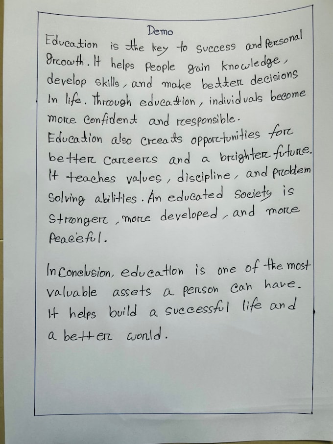 write professional handwritten notes