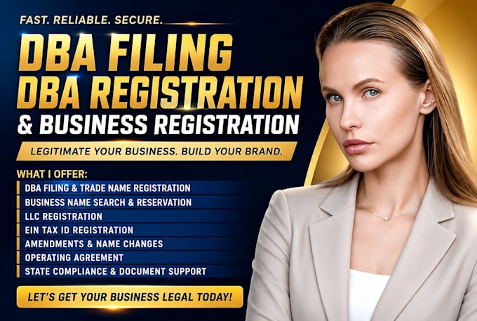 expertly do dba filing dba registration and register llc