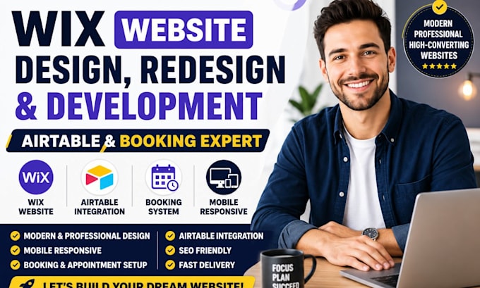 wix website wix redesign wix development airtable integration booking