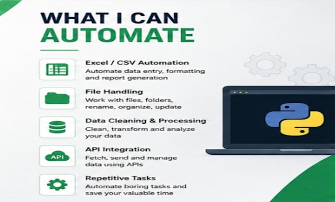 automate tasks and create python scripts