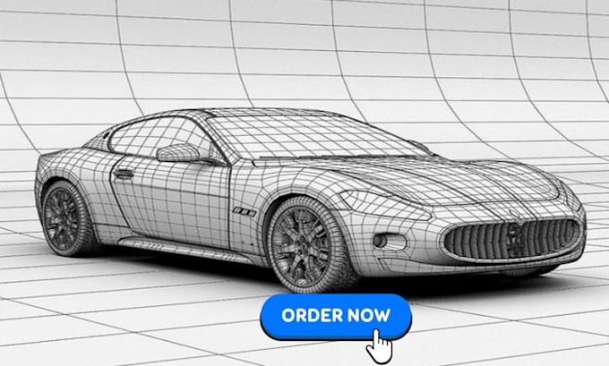 create 3d car modeling, low poly vehicle, 3d truck model for 3d printing
