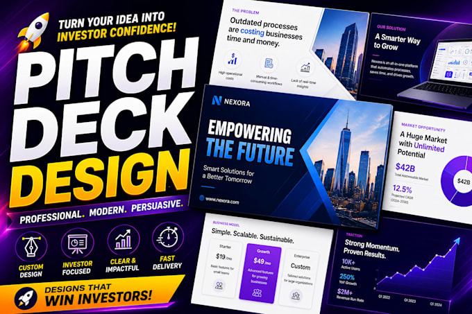 design and redesign pitch deck canva presentation