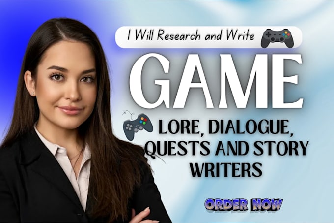 write video game scripts dialogue lore narrative storyline for your game