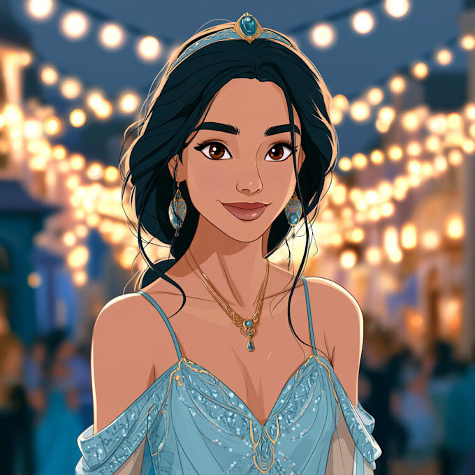 portrait in disney cartoon illustration