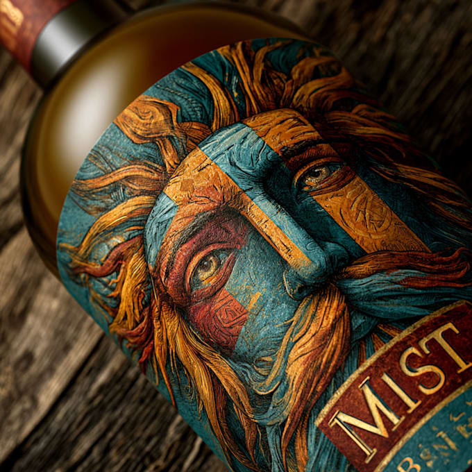create luxury vintage engraving packaging illustration