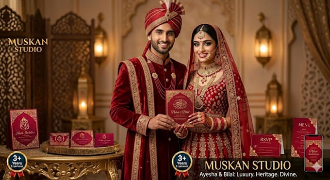 create luxury wedding cards