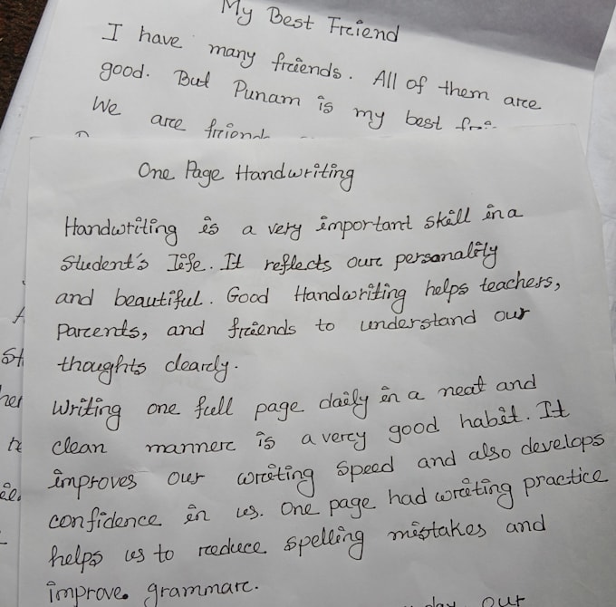provide neat and professional handwriting services
