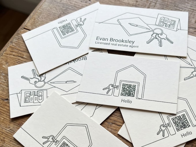 design premium business card with qr and digital profile