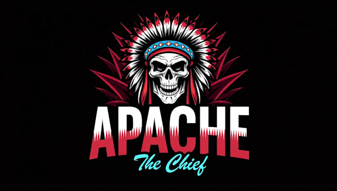 design super apache head logo with express delivery